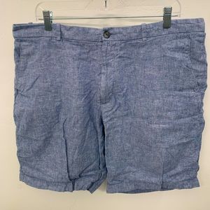 Perry Ellis blue linen blend shorts